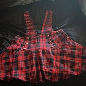 Plaid Red and Black Women’s Skirt